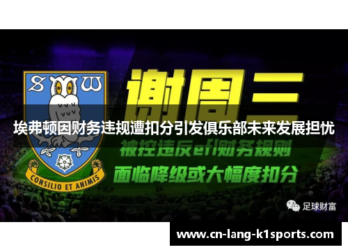 埃弗顿因财务违规遭扣分引发俱乐部未来发展担忧